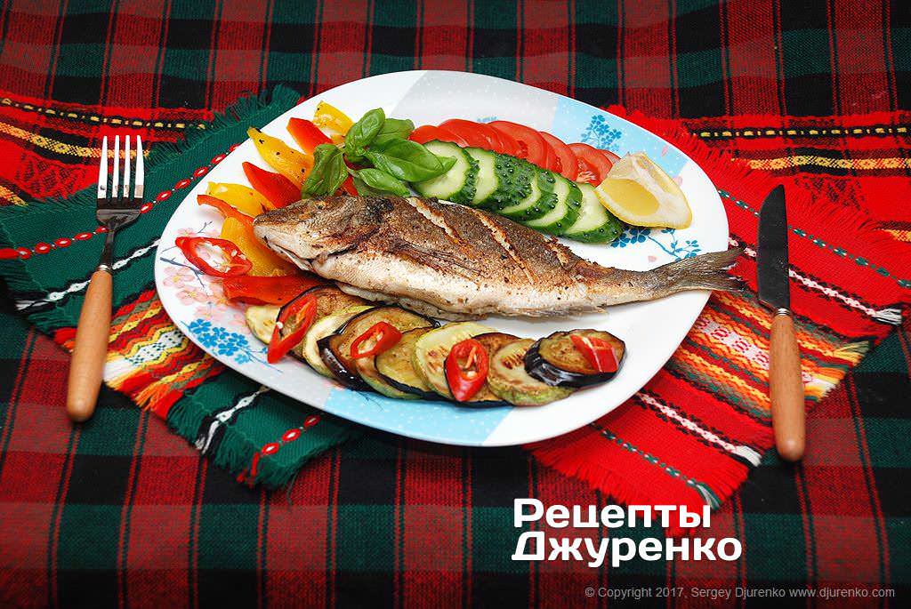запеченная рыба с овощами