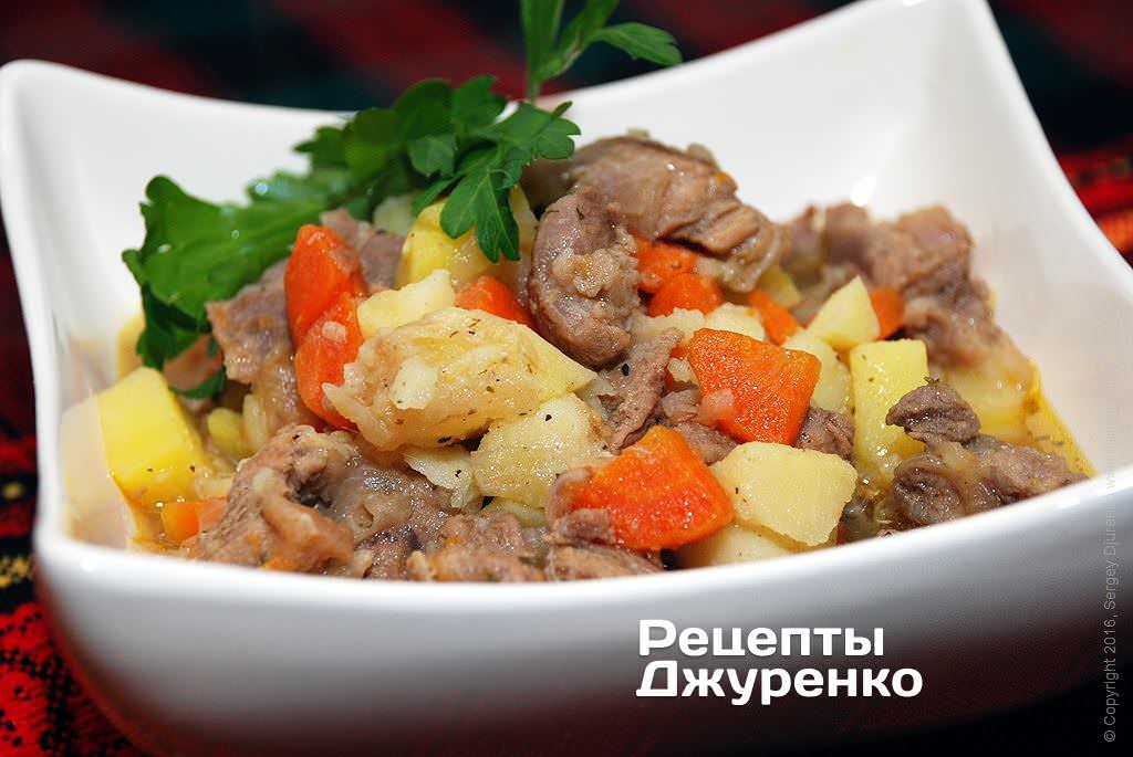 Тушеная картошка с мясом