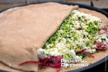 Накрити фокаччу другим коржем тіста Накрити фокаччу другим коржем тіста