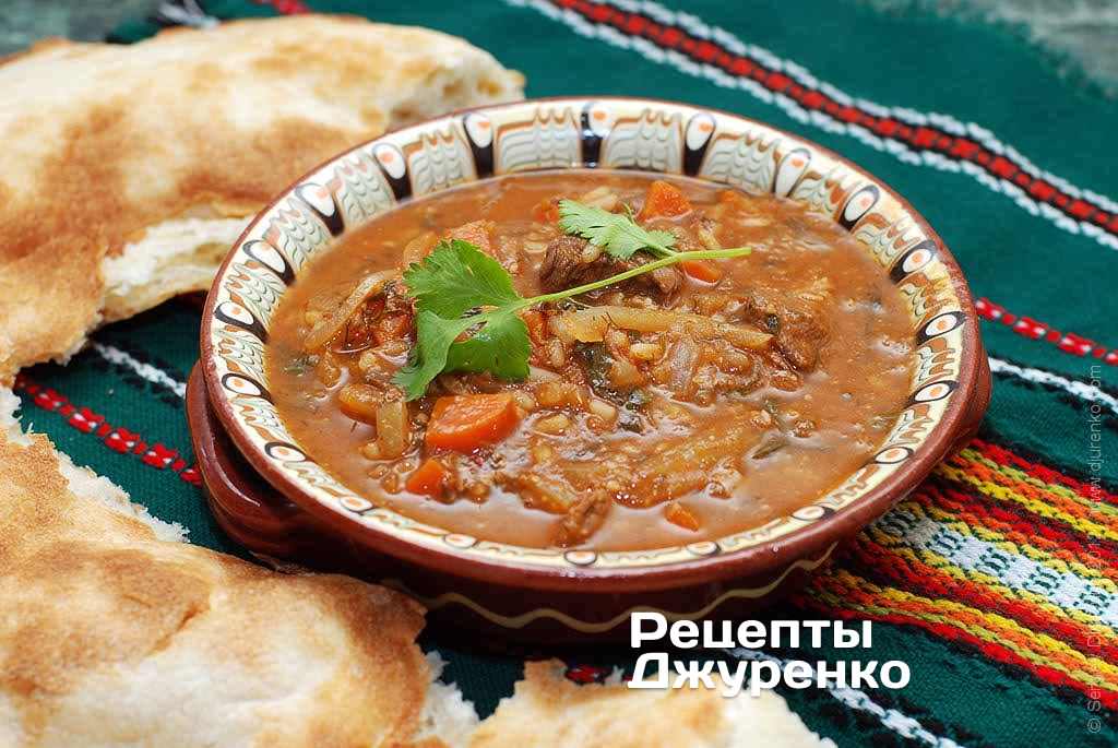 Soup kharcho — Georgian beef soup