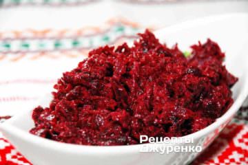 Салат из свеклы со сметанной заправкой Свекла со сметанной заправкой