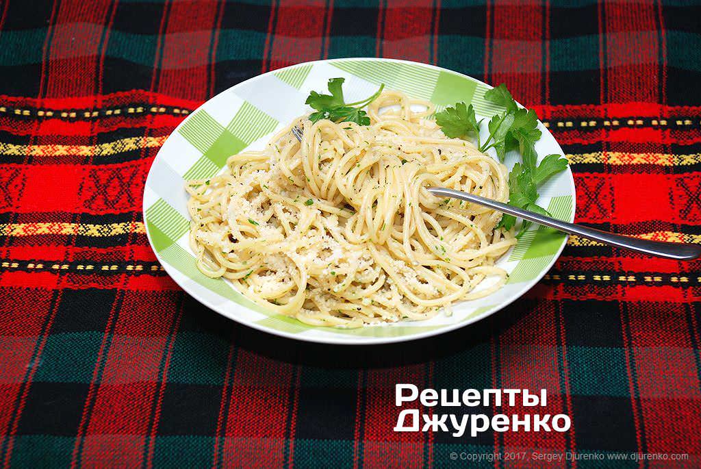 спагетти с сыром