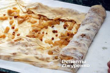 сворачивать штрудель
