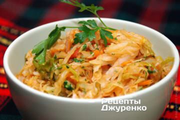 Тушеная капуста без мяса