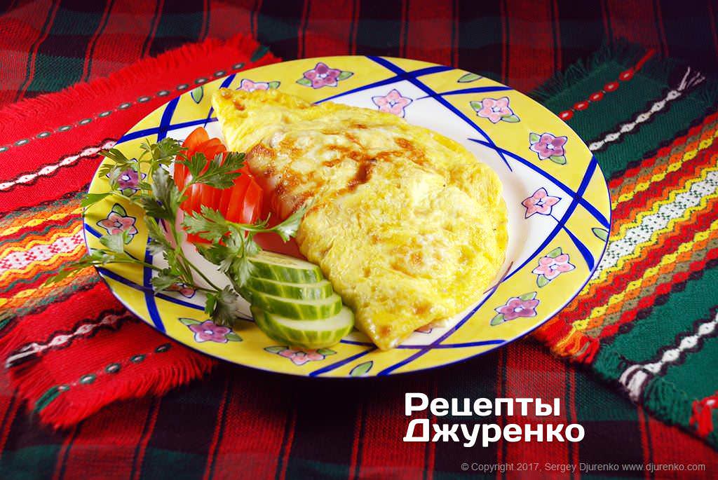 Омлет с начинкой на сковороде