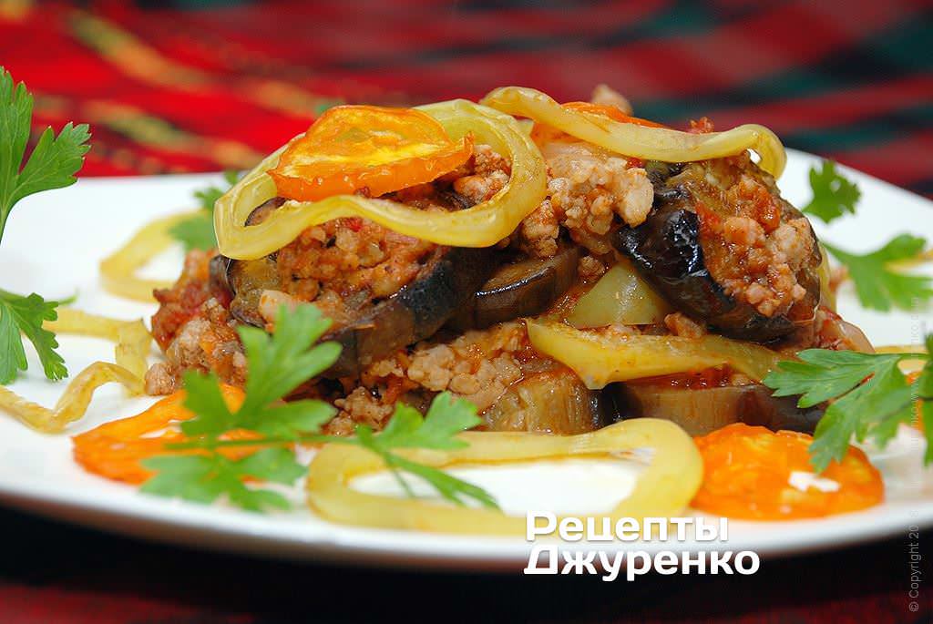 Запеканка баклажаны с сыром и чесноком