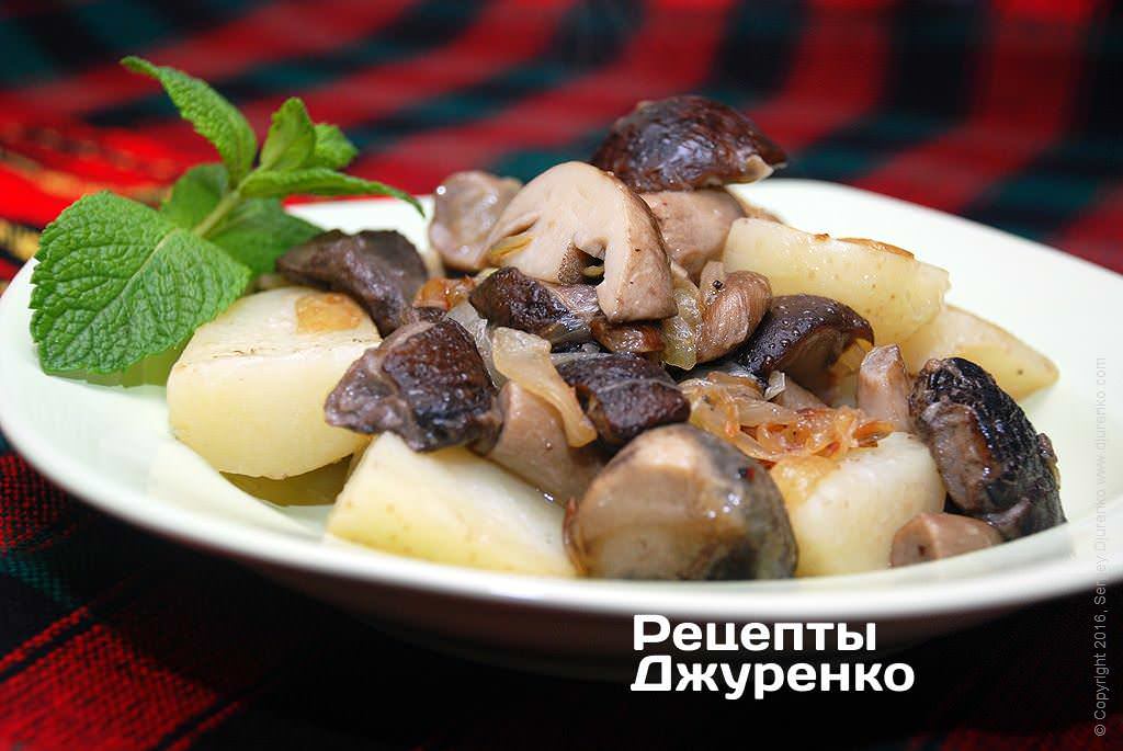 Приготовление картошки с шампиньонами