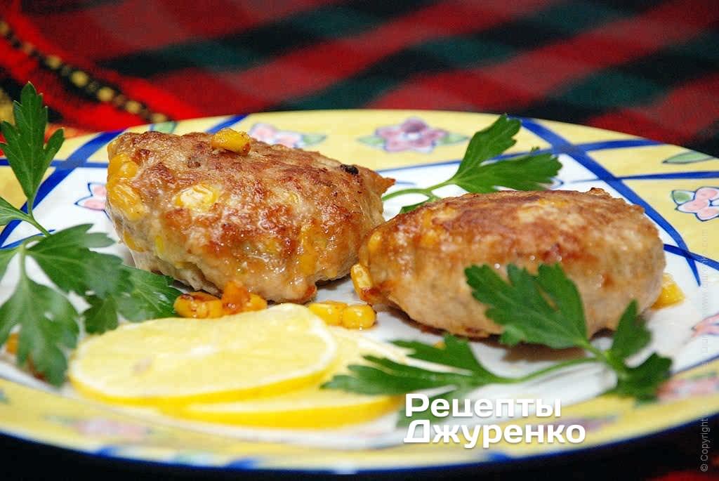 котлеты с кукурузой