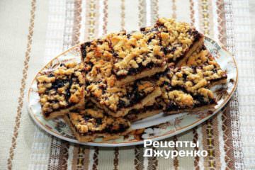 Фото рецепта тертый пирог — печенье с вареньем
