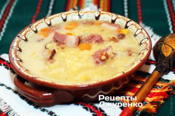 Гороховый суп с копчеными ребрами