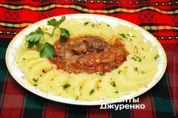 Фото рецепта м’ясо з підливою