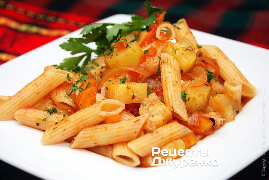 Рецепт приготування Паста з овочами Паста з овочами