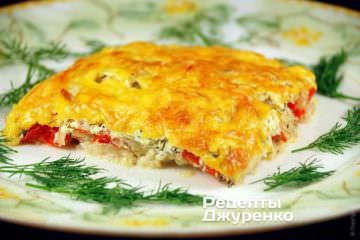 Фото рецепта риба з сиром — запечене філе судака
