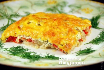 Запеченное филе судака с сыром