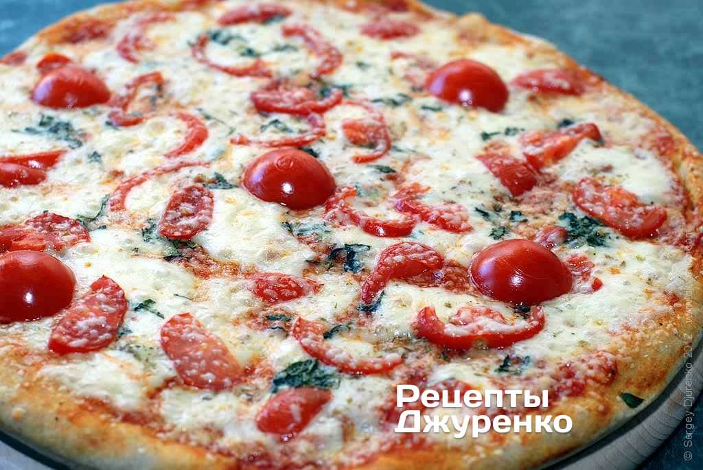 Рецепт приготування Піца з помідорами Піца з помідорами