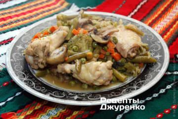 Овощное рагу с курицей и овощами