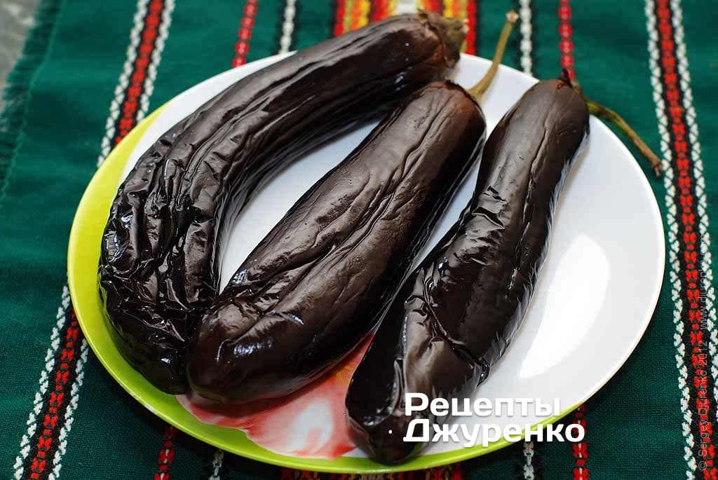 Bake eggplants.