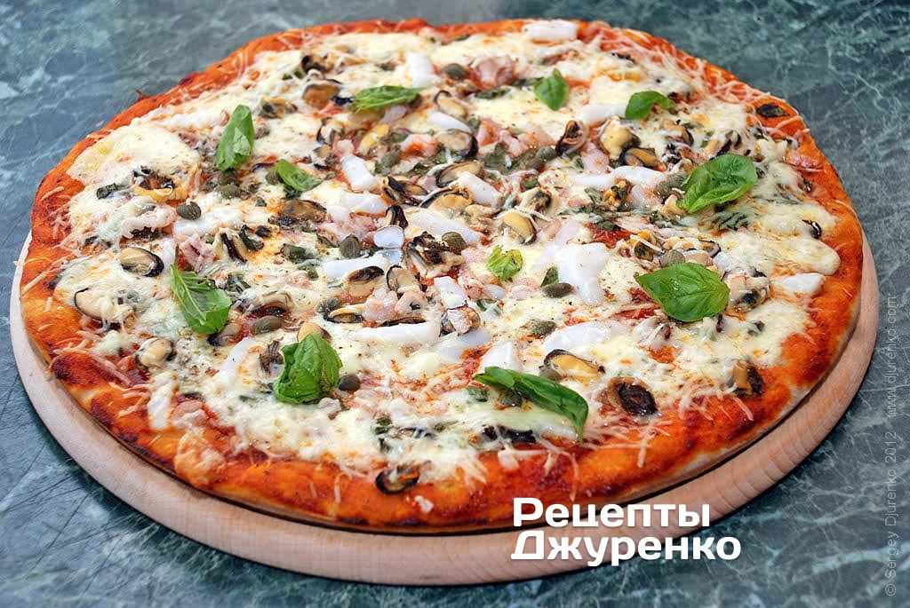 Морская пицца, пошаговый рецепт с фото на ккал Пицца с замороженными морепродуктами