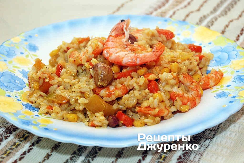 Рецепт приготування Рис з креветками Рис з креветками