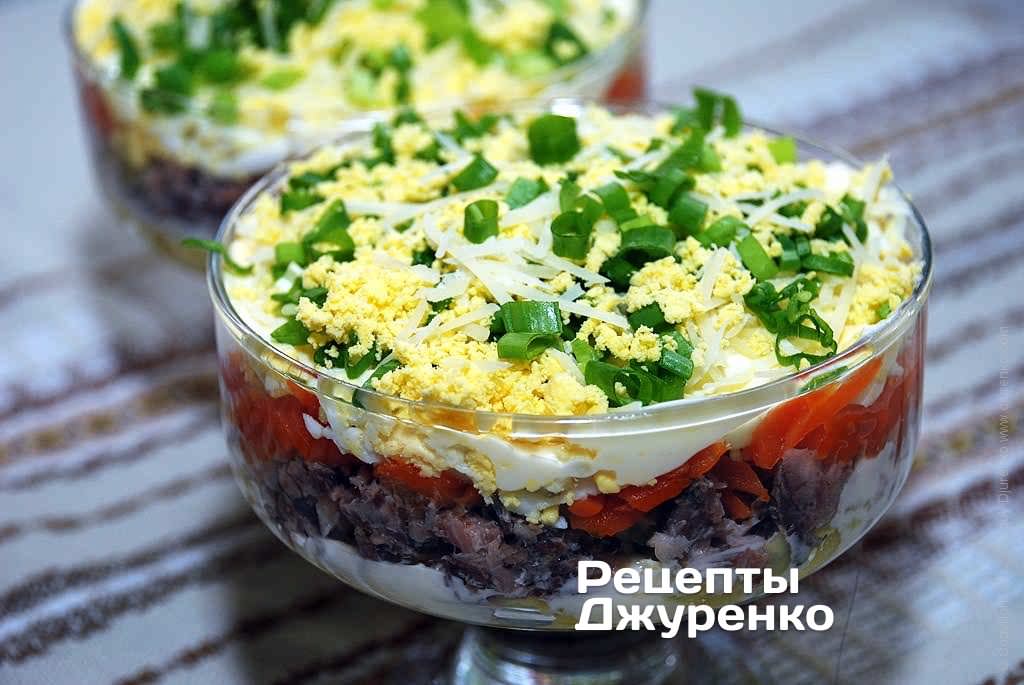 Вкусные Салаты Слоями Фото Рецепты