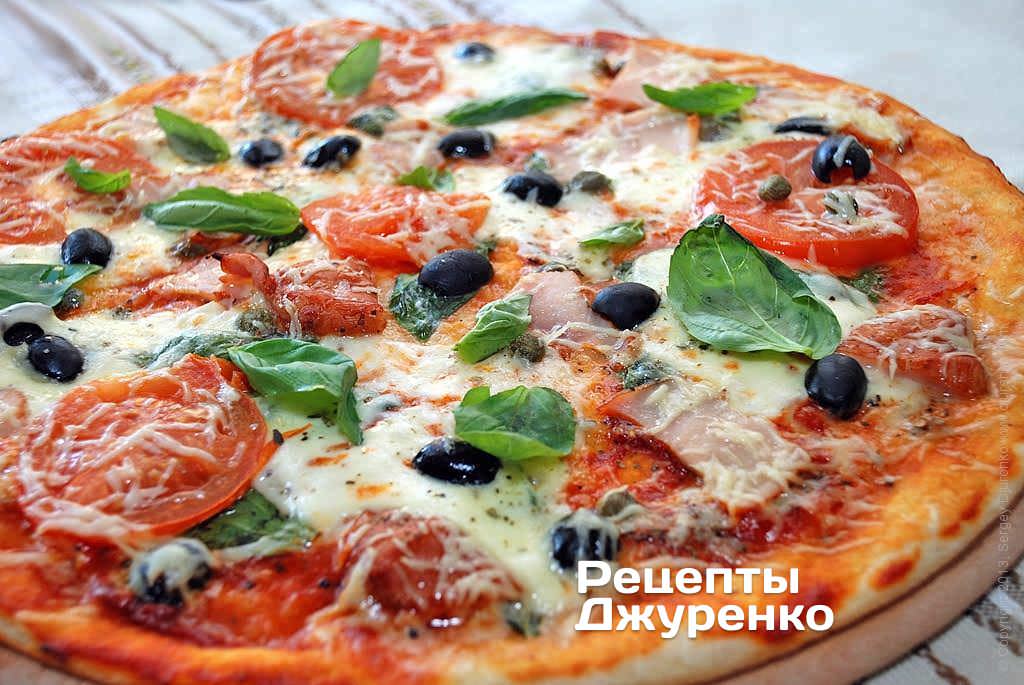 Рецепт приготування Піца з копченою куркою Піца з копченою куркою