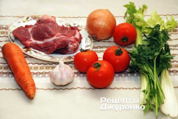 Продукти для м'ясного соусу.