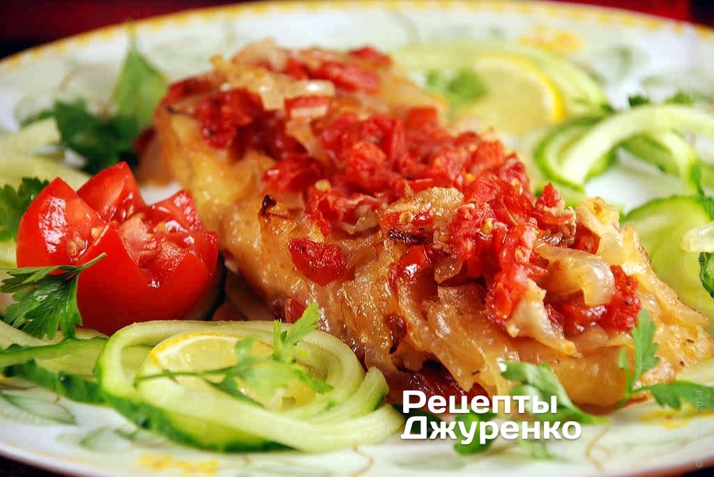 Рецепт судака с овощами