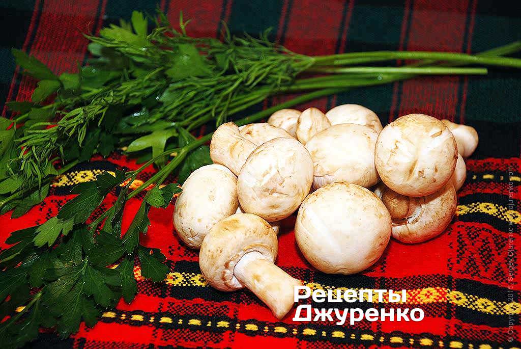 Шампіньони (печериці).