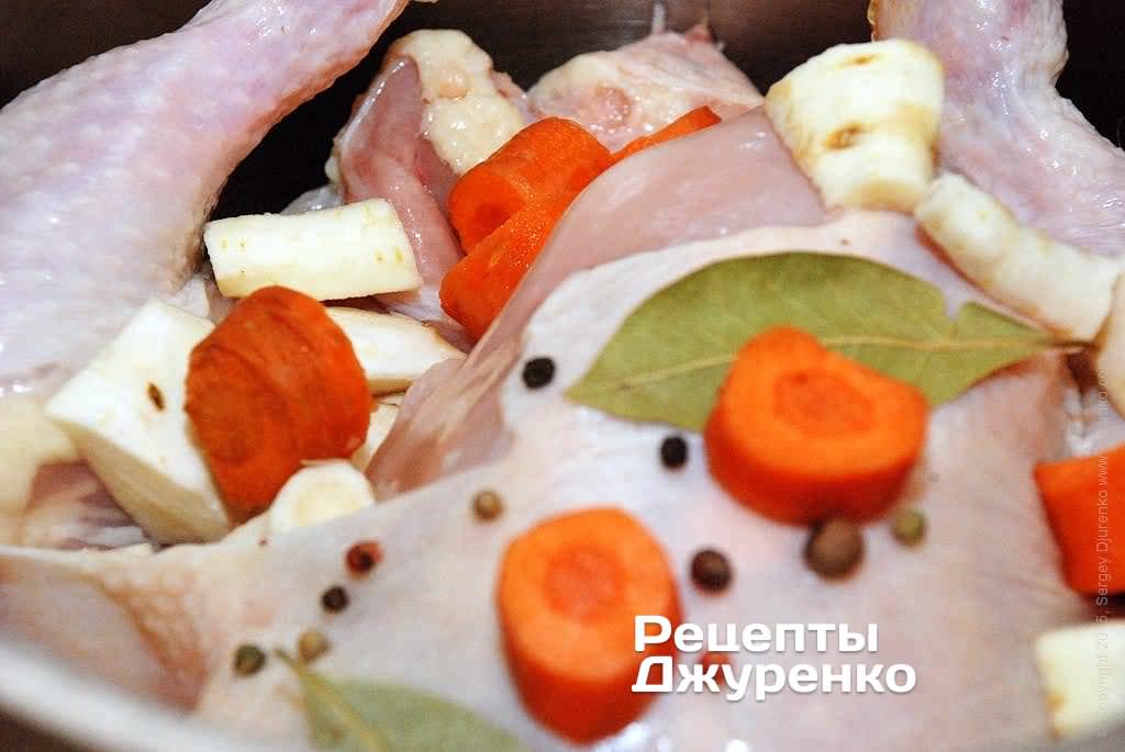 Сварить курицу.