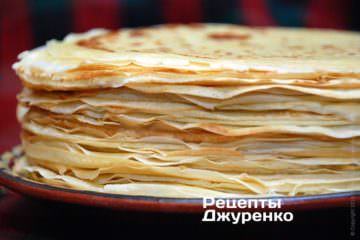 Nalysnyky – thin pancakes recipe