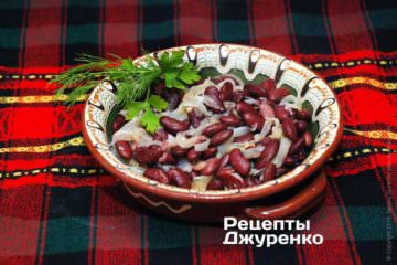 Фото рецепта фасоль с луком