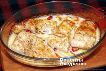 Запечь рыбу.
