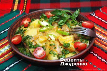 Свинина тушеная с овощами