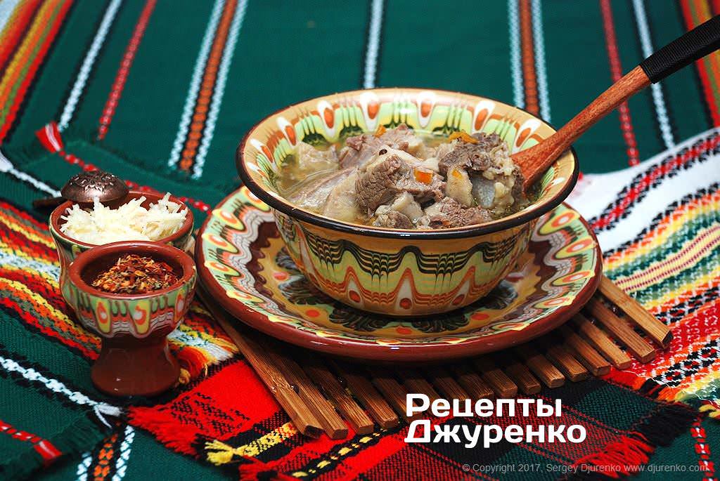 мясной суп