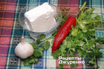 Фета с овощами.