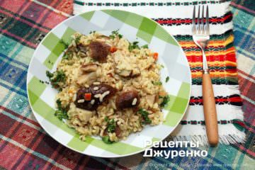 Фото рецепта плов з грибами