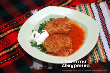 Ленивые голубцы из свинины на сковороде