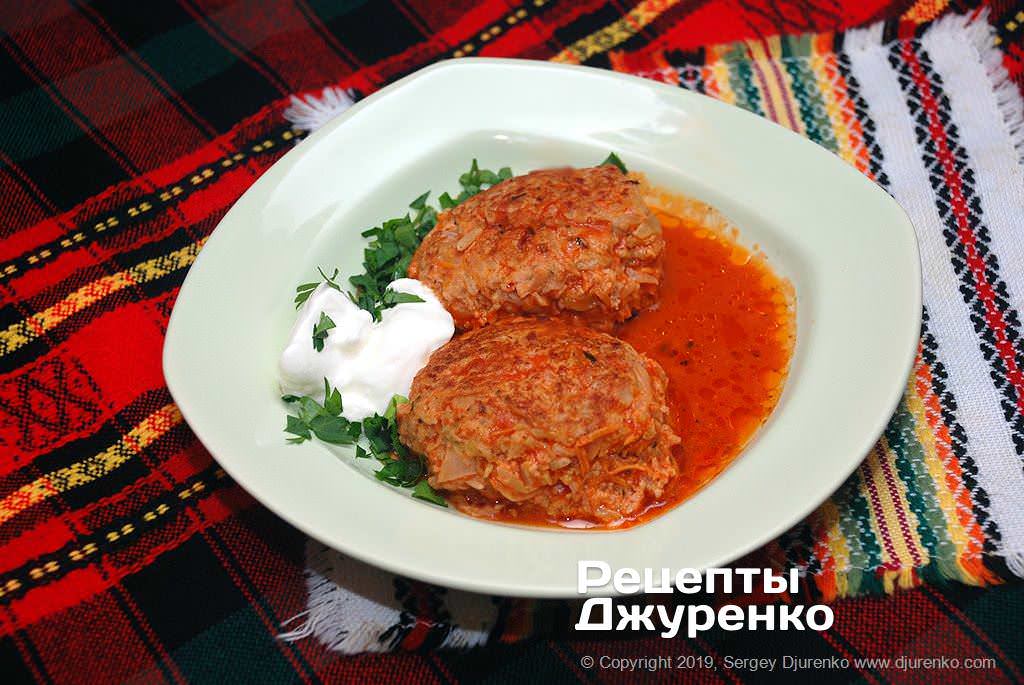 Ліниві голубці зі свинини на сковороді