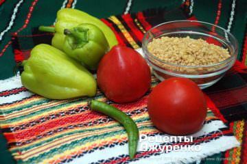 Булгур и овощи. Фото рецепта. Шаг 1 Булгур и овощи.