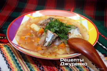 суп из сайры