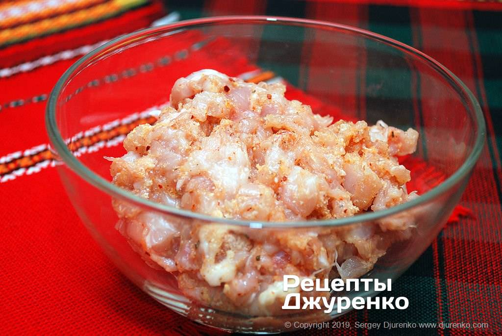 Фарш для курячих котлет.