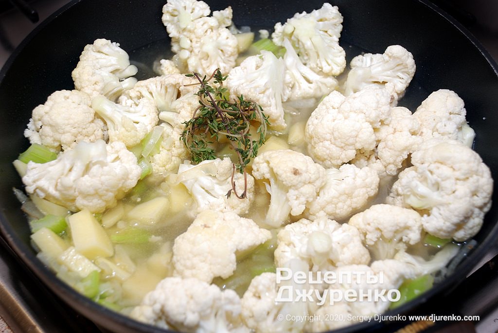 Суп на курином бульоне.