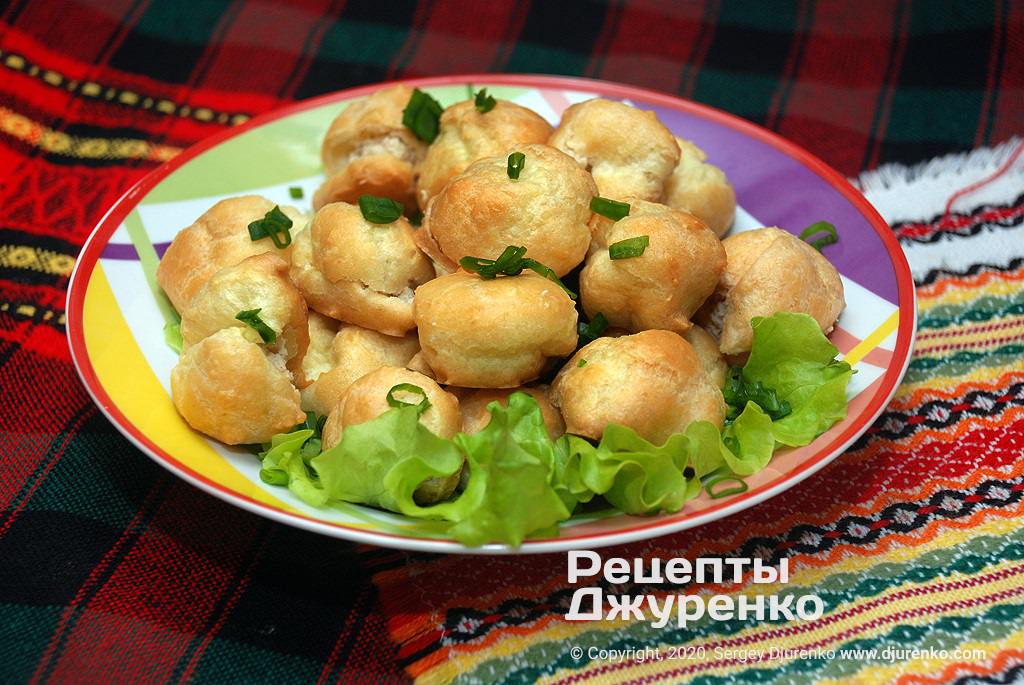 Профитроли с курицей
