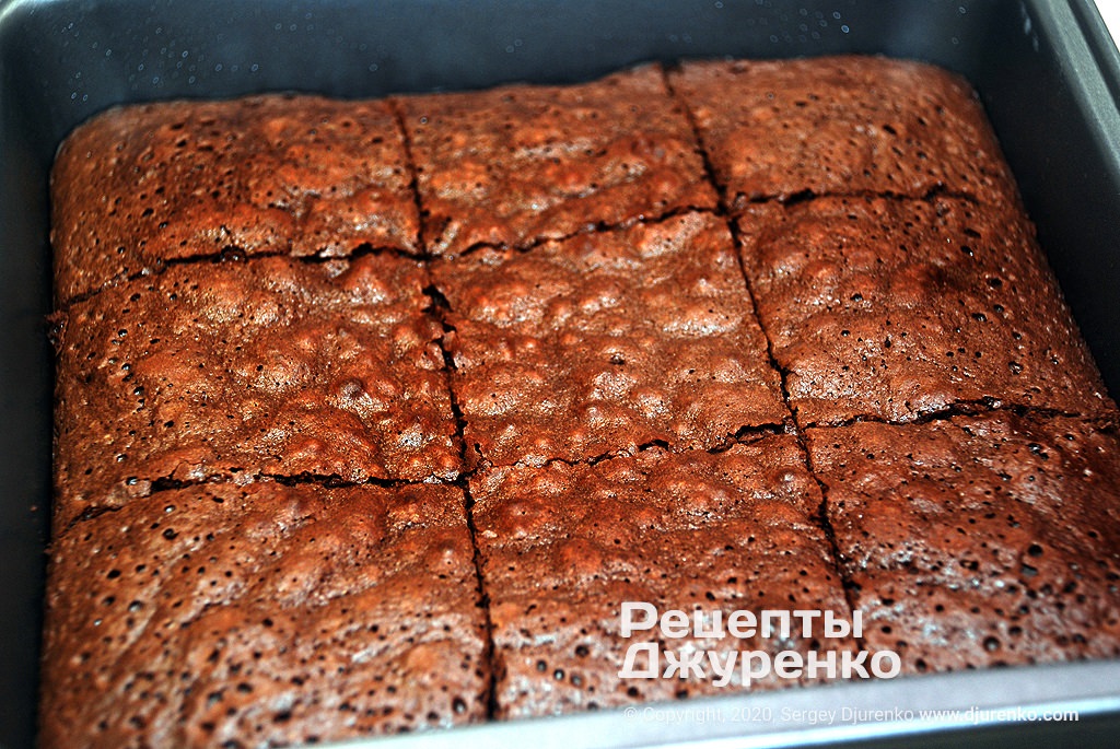 Backed chocolate dough.