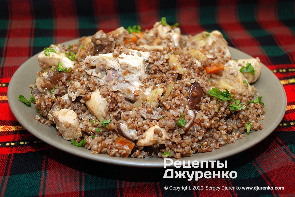 Гречка по-купечески с курицей