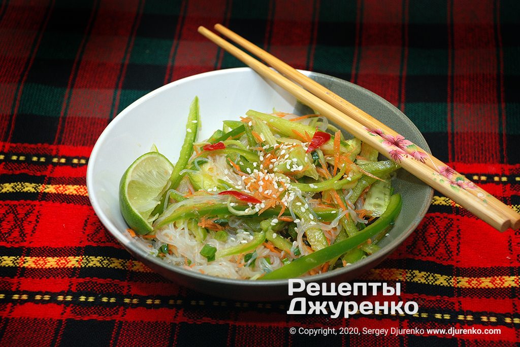 Рецепт приготовления салата с фунчозой Салат с фунчозой