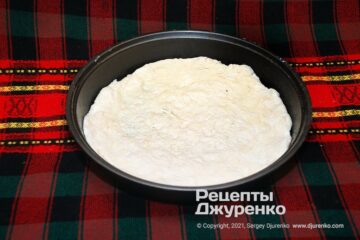 Фото рецепта быстрое тесто для пиццы на кефире