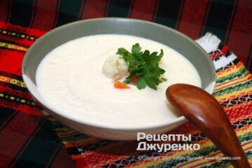Фото рецепта крем-суп из цветной капусты