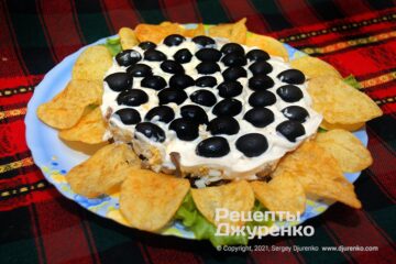 Салат Подсолнух с курицей