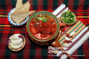Фото рецепта вкусный борщ без мяса
